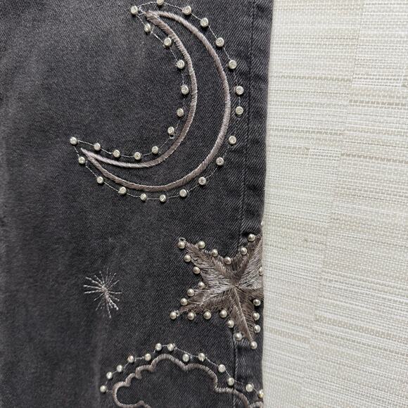 Free People x Driftwood jumpsuit denim one piece onesie embroidered Large - Picture 6 of 10